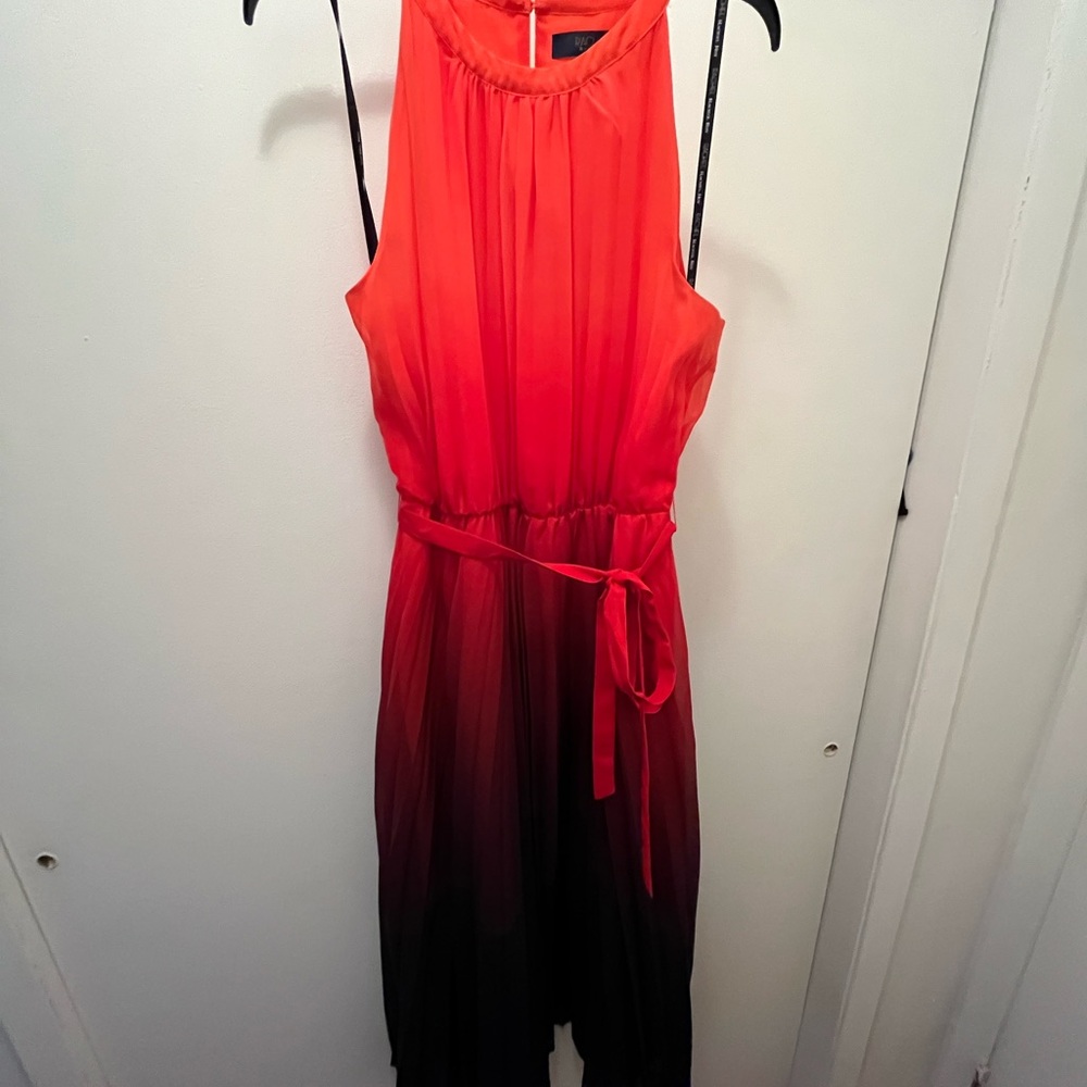 Elegant Red/Orange Ombre Dress
